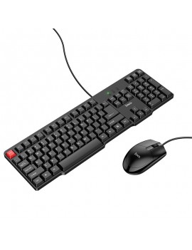 Hoco GM16 Business Wired Keyboard and Mouse 104 Keys Black