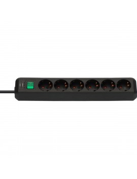 Power Strip Brennenstuhl  with 6 Inlet Sockets and On / Off Switch Cable 1.4 m IP20 Black