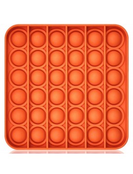 Pop it Fidget Square 12x12 cm Orange with Gift Wrap