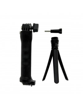 Selfie Stick Monopod LEDISTAR LDX-P3 3-Way for GoPro and Photograph Machines Extendible Black (Closed 18cm, with Extention 51cm )