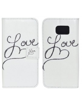 Book Case Ancus Art Collection for Samsung SM-G920 Galaxy S6 Love