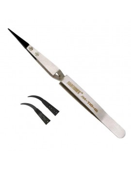 Tweezer T10 Jakemy JM-107-12 with extra double Curved Tips