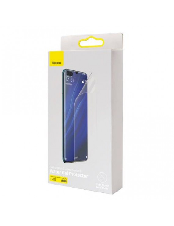 Baseus Huawei P40 0.15mm Full-Screen Curved Water Gel (2pcs+frame) Transparent (SGHWP40-SA02)