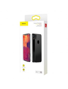 Baseus iPhone Xr 0.3 mm Glass Film Set (Front film + Back film) Black (SGAPIPH61-TZ01)