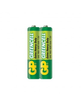 GP Battery (AAA) GREENCELL Zink carbon R03/AAA, 24G-S2, (2 batteries / shrink) 1.5V