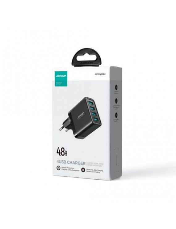 Joyroom Travel Charger U+U+U+U, PD 24W, Black (JR-TCN03)