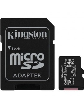 Kingston MicroSD Card Canvas Select Plus 64GB Class 10 + Adapter SDCS2/64