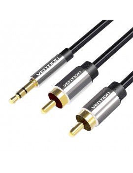 2xRCA cable (Cinch) jack to 3.5mm Vention BCFBJ 5m (black)